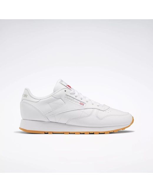 Reebok White Classic Leather Footwear / Pure Grey 3 / Rubber Gum-03 100008491 for men