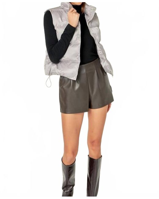 English Factory Black Puffer Cropped Vest