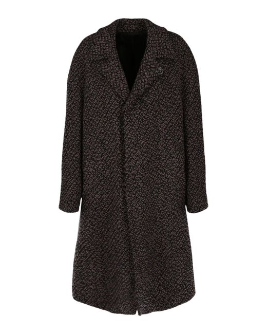 Ferragamo Black Wool Blend Coat for men