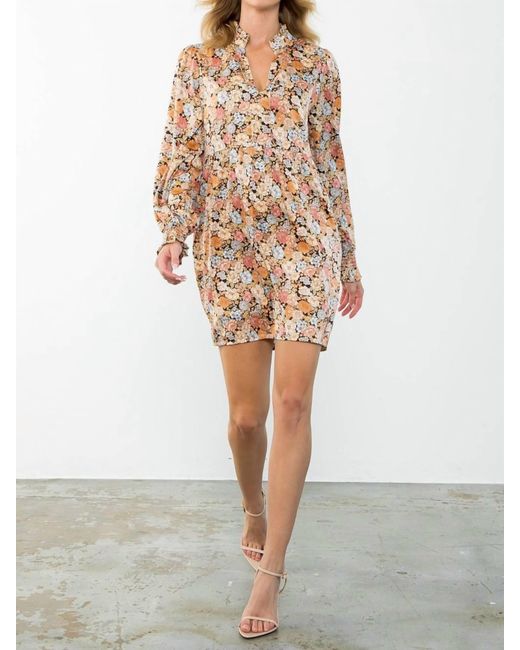 Thml White Long Sleeve Floral Dress