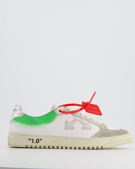 Off-White c/o Virgil Abloh White Off- 2.0 Andleather Trainers With Foil Detail