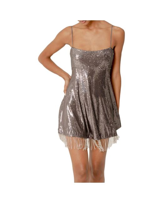 Nicholas Brown Isabella Sequined Fringe Mini Dress