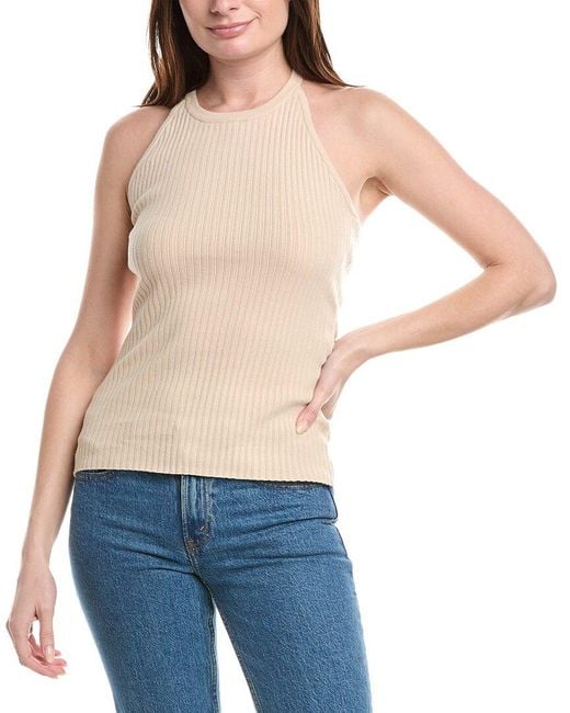 Line & Dot Blue Sweater Tank