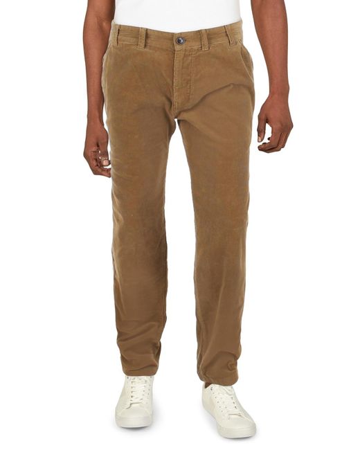 Barbour Neuston Corduroy Stretch Straight Leg Pants in Natural for Men ...