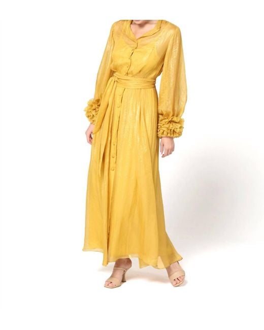 Baruni Women's Yellow Esme Maxi Dress