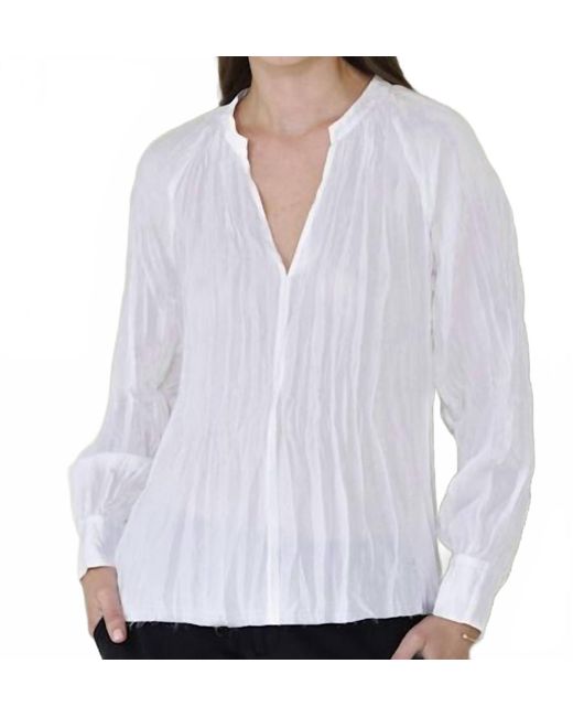 Go> By Go Silk White Crease It Up Top