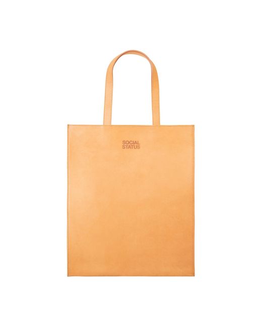 A.P.C. Orange Social Status Shopping Bag