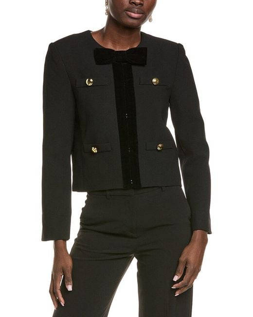 Endless Rose Black Velvet Contrast Jacket