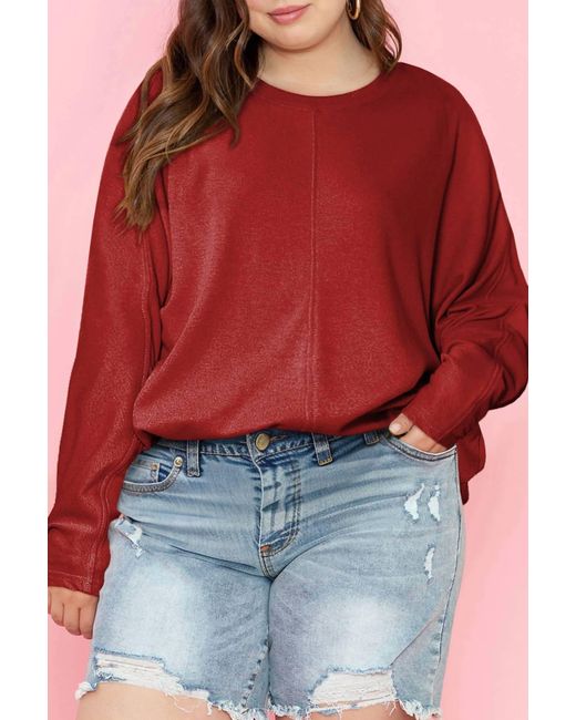 Kiki's Boutique Red Basic Solid Top