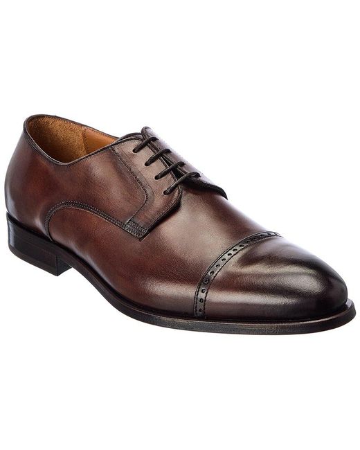 Antonio Maurizi Cap Toe Double Monk Leather Oxford in Brown for Men | Lyst