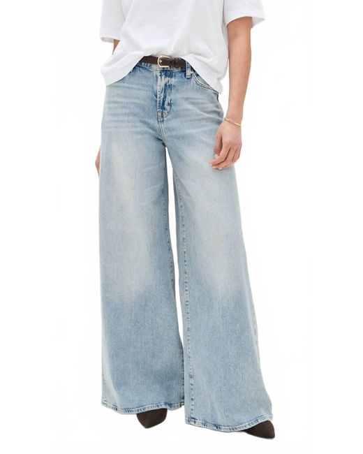 7 For All Mankind Blue Marie Wide Leg Jeans