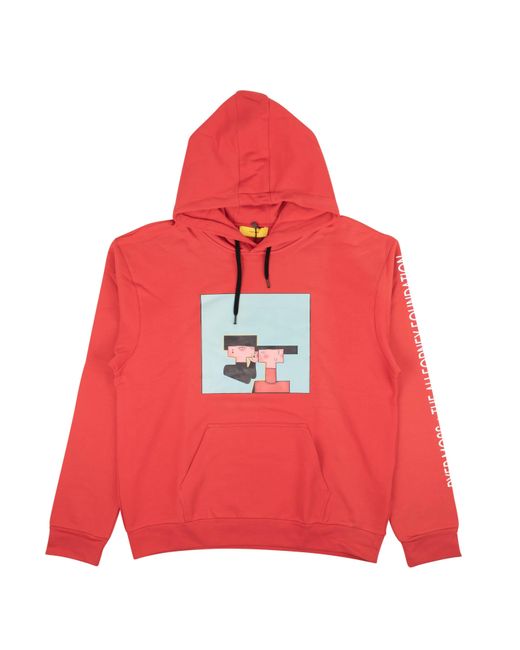 Pyer Moss Red Multi Graphic Pullover Hoodie for men
