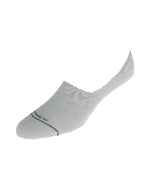 Marcoliani Gray Pima Cotton Solid Invisible Touch Sock Liners for men