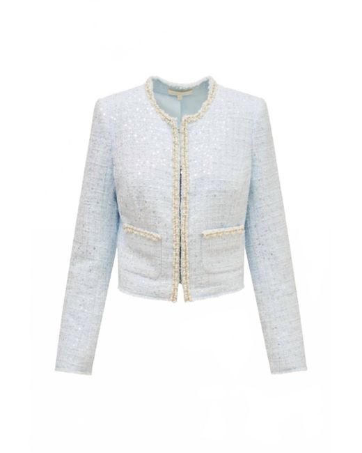 LoveShackFancy White Kelli Long Sleeve Jacket