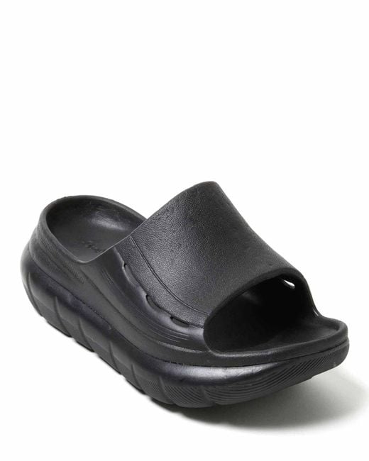 Dearfoams Black Powell Regrind Eva Pillow Slide Sandal for men