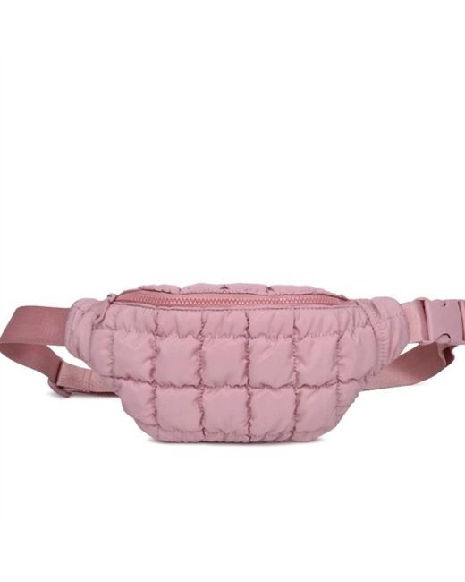 Sol And Selene Pink Resurgence Puffer Crossbody Bag