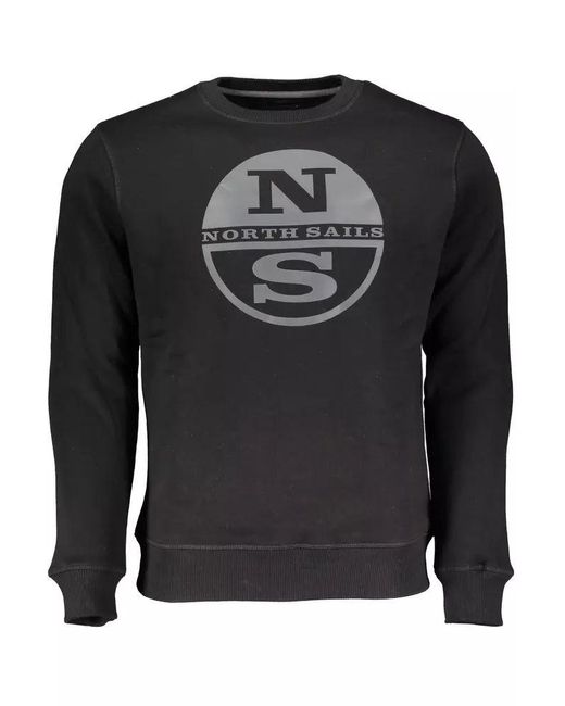 North Sails Black Cotton Sweater for men