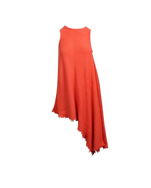 Unravel Project Red Ribbed Dress