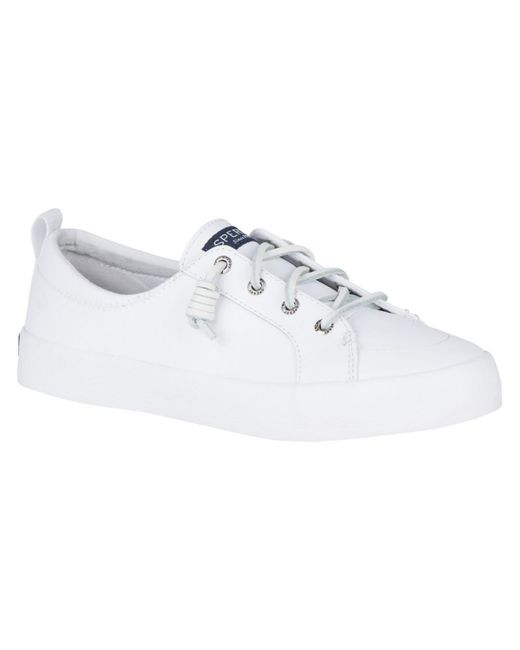 Sperry Top-Sider White Crest Vibe Leather Casual Casual And Fashion Sneakers