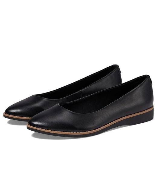 Anne Klein Black Scheana Ballet Flat Wo Leather Almond Toe Slip-On Zpo3306