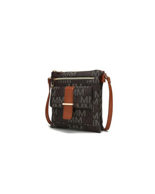 Fashnzfab Black Mkf Collection Compartment Crossbody Bag By Mia K