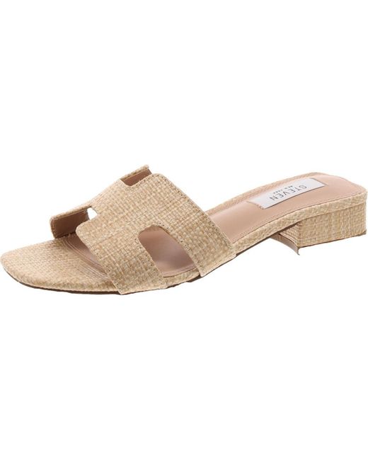 Steven New York Natural Hutchy Woven Slip-On Slide Sandals