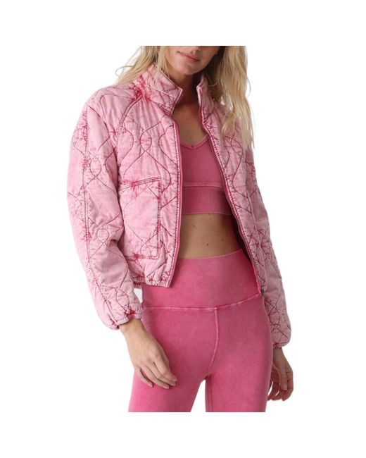 Electric and Rose Pink Quilted Jacket