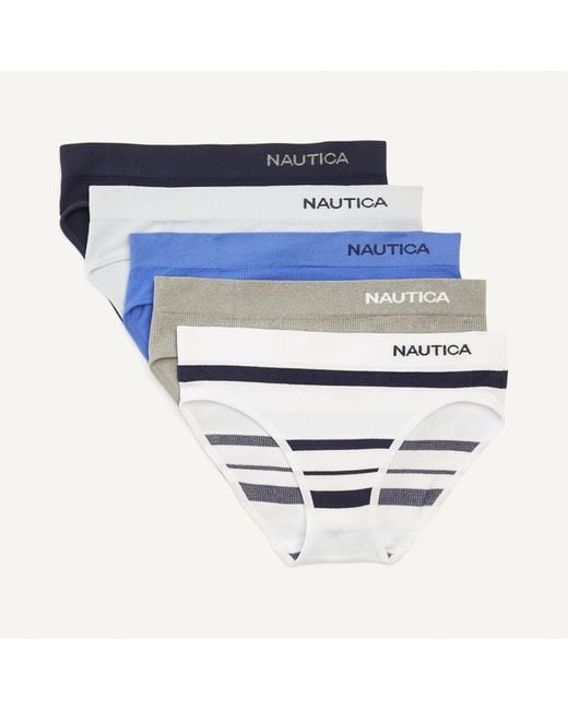 Nautica Blue Seamless Hipster Brief, 5-Pack