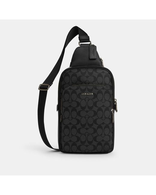 COACH Ethan Pack In Signature Canvas in Black | Lyst