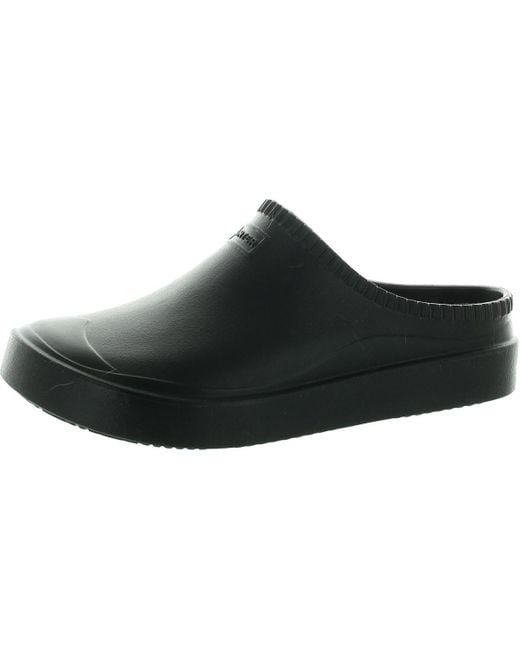 Hunter Black Laceless Rubber Clogs