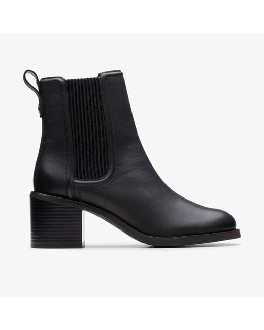 Clarks Black Chamberly Top Leather