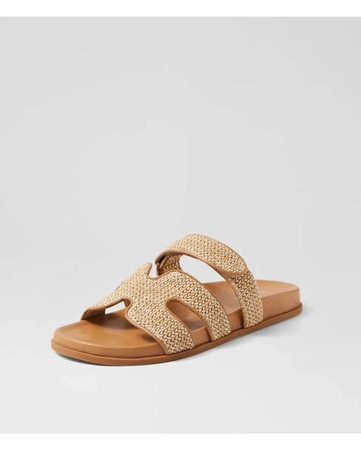 Silent D Natural Hayzlen Woven Leather Sandals