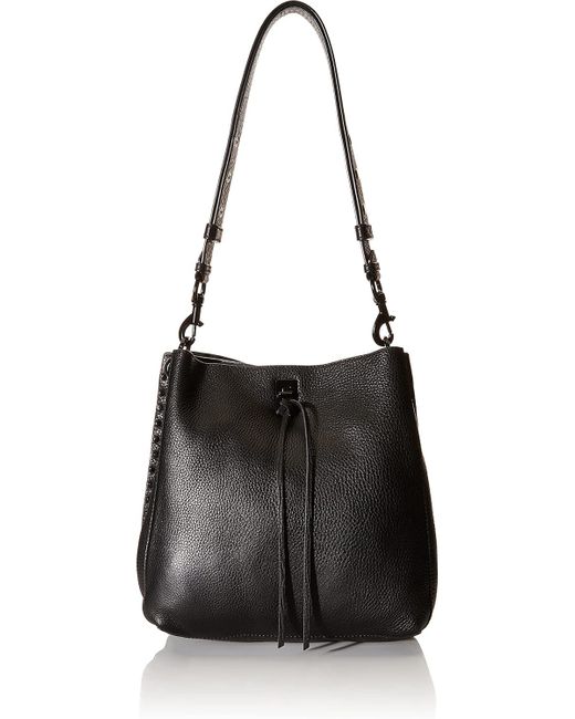Rebecca Minkoff Black Darren Convertible Shoulder Leather Bag 001 Os