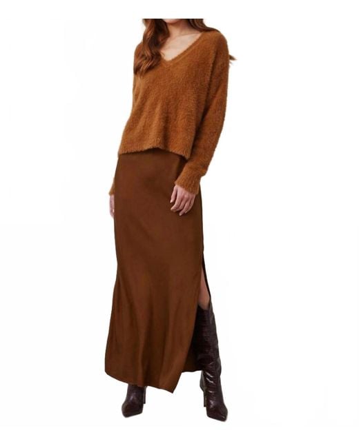 Bella Dahl Brown Slouchy Sweater