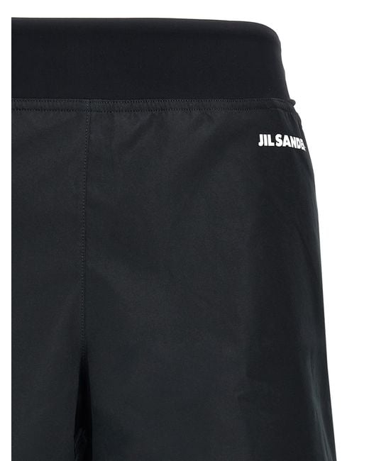 Jil Sander Black Polyester Bermuda Shorts