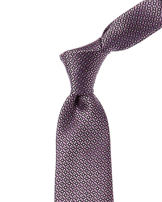 Canali Purple Lavender Silk Tie for men