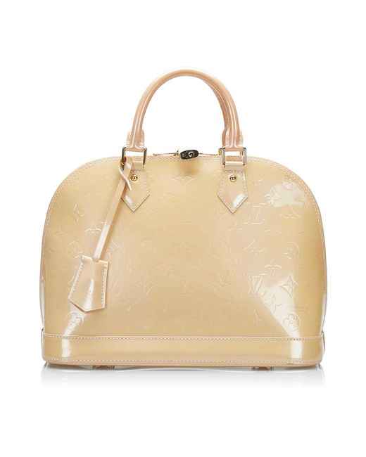 Louis Vuitton Natural Vernis Alma Pm Handbag (pre-owned)