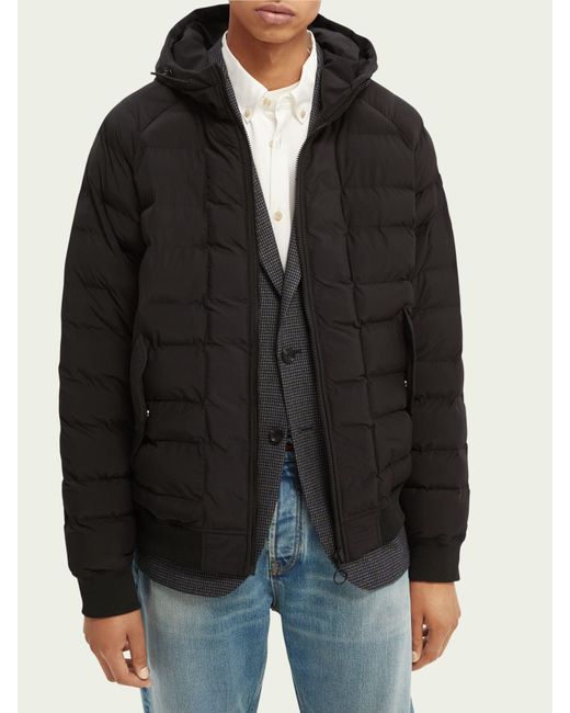Scotch & Soda Waterrepellent Short Puffer Jacket in Black for Men Lyst