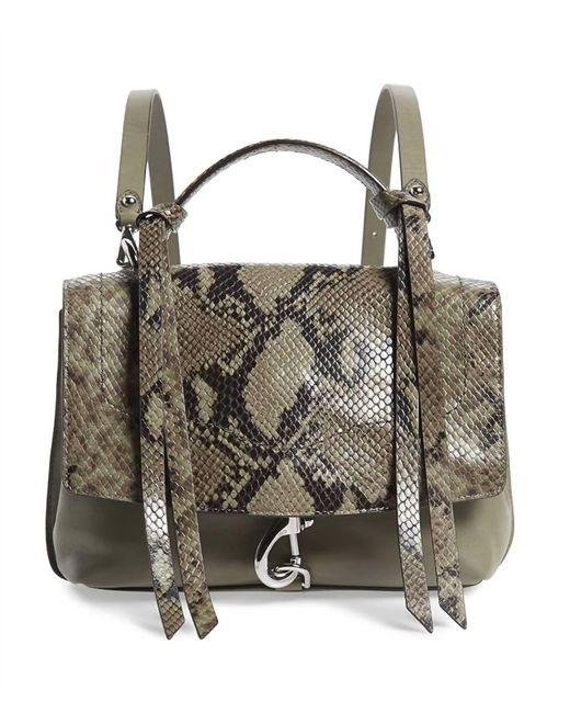 Rebecca Minkoff Stella Medium Convertible Backpack In Thyme in Green