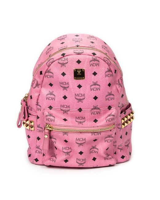 MCM Pink Small Stark Side Studs Backpack