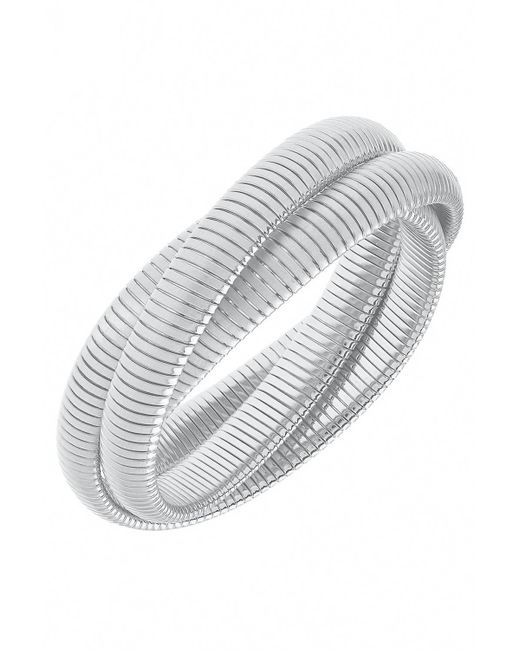 Canvas Style Gray Florence Interlocking Bangle