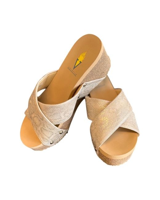 Very Volatile Natural Riverside Wedge Sandals