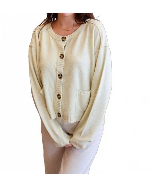 By Together Natural Button Up Sweater