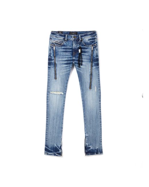 Cult Of Individuality Men's Blue Punk Super Skinny Jeans