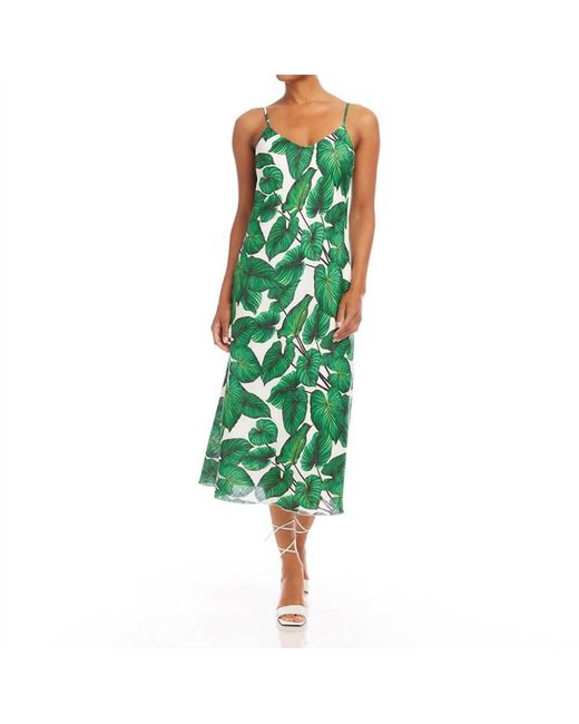 Karen Kane Green Bias Midi Dress