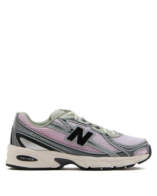 New Balance Gray Breathable Mesh Sneakers With Iconic Logo for men