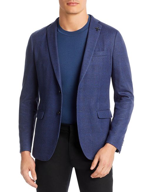 John Varvatos Blue Glen Plaid Suit Separate Two-button Blazer for men
