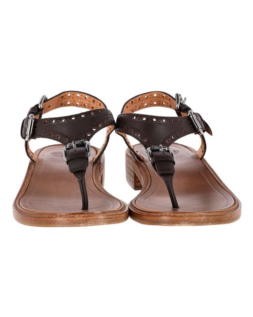 Church's Brown Perforated Flat Sandals