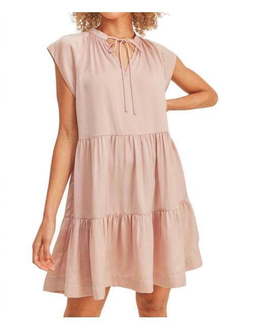 Reset By Jane Pink Amy Layer Mini Dress