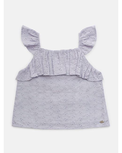 Guess Blue Palmer Eyelet Top (7-14)